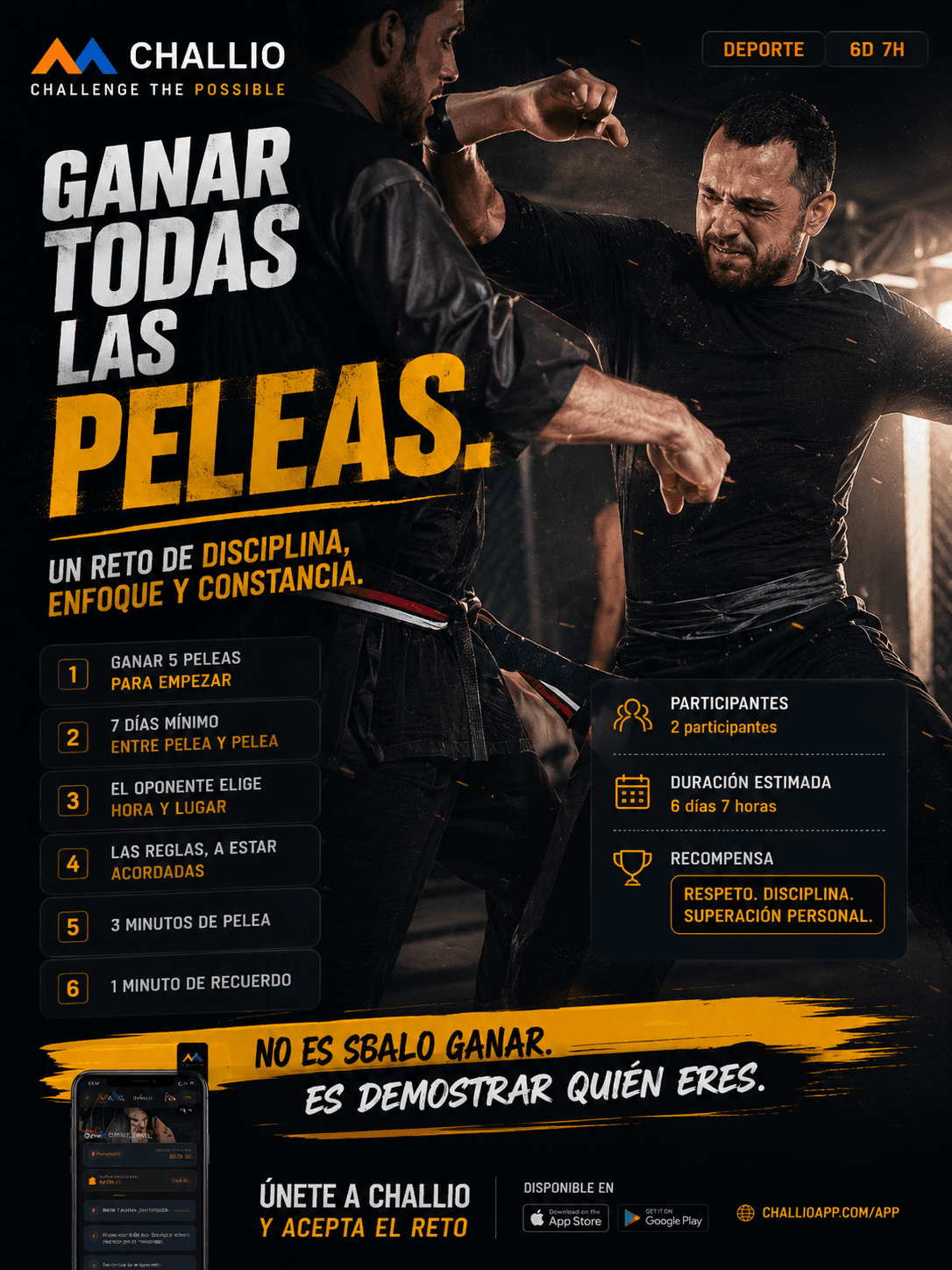 Ganar todas las peleas.